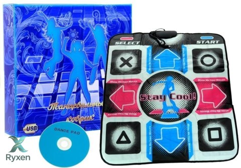 Mata Taneczna Do Tańczenia USB CD 80 cm x 90 cm LEAN TOYS