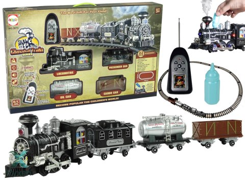 Ogromna Kolejka Pociąg Tory Dźwięk Światła Dym R/C 206,5 cm x 153,5 cm LEAN TOYS