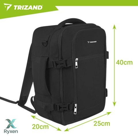 Plecak turystyczny 40x25x20cm czarny Trizand TRIZAND