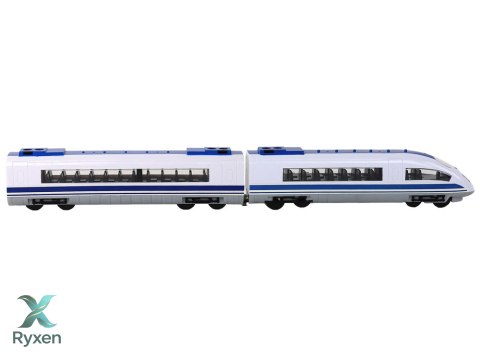 Pociąg Kolejka Zdalnie Sterowany 65 cm Światła R/C Biały LEAN TOYS