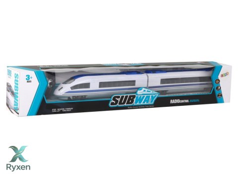 Pociąg Kolejka Zdalnie Sterowany 65 cm Światła R/C Biały LEAN TOYS