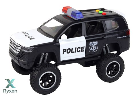 Pojazd Terenowy Raptor Policja Czarny Otwierane Drzwi Dźwięk Światła LEAN TOYS