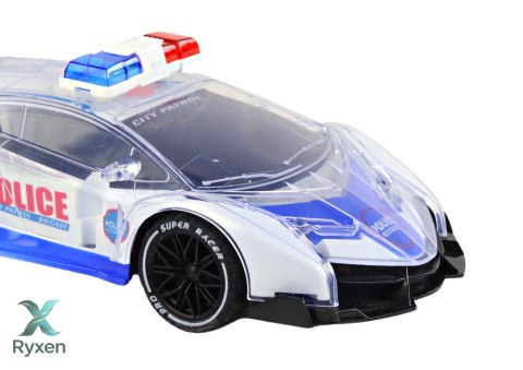 Policyjne Auto Sportowe Zdalnie Sterowane RC Skala 1:16 Światła LEAN TOYS