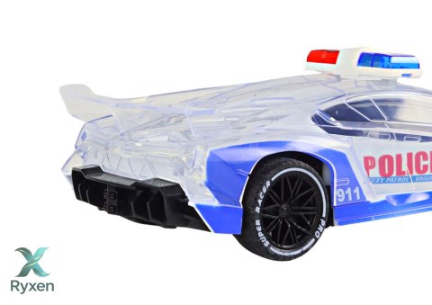 Policyjne Auto Sportowe Zdalnie Sterowane RC Skala 1:16 Światła LEAN TOYS