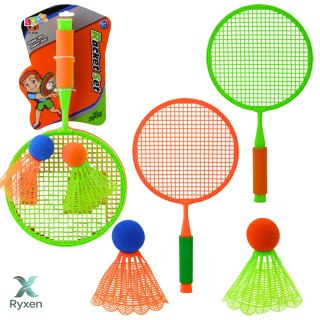 Zestaw Rakiety Do Badmintona 2 Rakietki 2 Duże Lotki Z Piłką LEAN TOYS