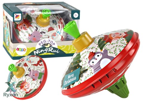 Bączek Metalowy Wirujący Święty Mikołaj Zabawka Tradycyjny LEAN TOYS