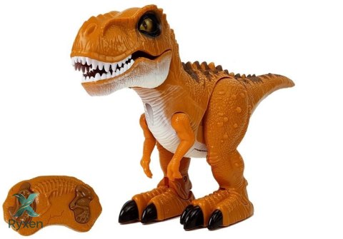 Dinozaur Zdalnie Sterowany R/C Brąz Dźwięk Światło Tyranozaur LEAN TOYS