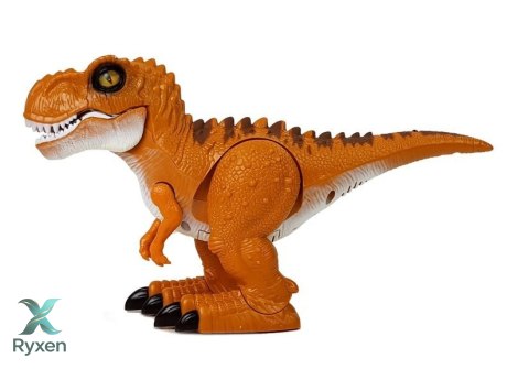 Dinozaur Zdalnie Sterowany R/C Brąz Dźwięk Światło Tyranozaur LEAN TOYS