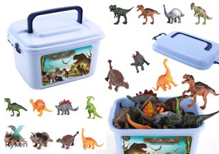Dinozaury Zestaw Figurek Park Akcesoria Pudełko 46 Elementów LEAN TOYS