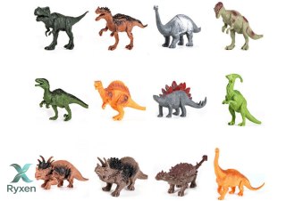 Dinozaury Zestaw Figurek Park Akcesoria Pudełko 46 Elementów LEAN TOYS