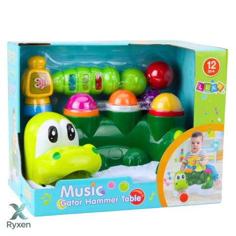 Gra Zręcznościowa Zbijak Piłeczek Zjeżdżalnia Młotek Interaktywny Krokodyl LEAN TOYS
