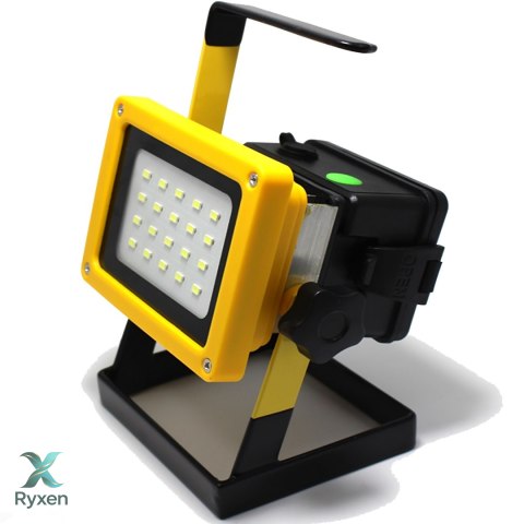 Halogen led roboczy budowlany akumulatorowy 30w przenośny mocny jasny kabel RTO