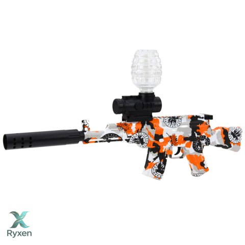 Karabin AK47 Na Kulki Wodne Hydrożelowe Graffiti Pomarańczowy LEAN TOYS