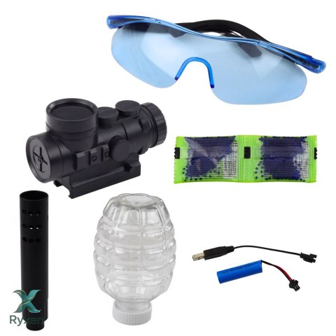 Karabin AK47 Na Kulki Wodne Hydrożelowe Graffiti Pomarańczowy LEAN TOYS