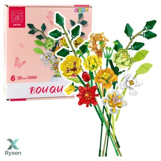 Klocki Konstrukcyjne Dekoracyjny Bukiet Kwiaty Kolorowe 827 el. LEAN TOYS