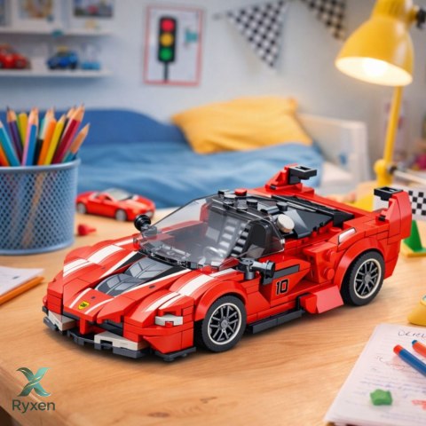 Klocki Konstrukcyjne Samochód Wyścigowy FXX-K Czerwony 360 el. LEAN TOYS