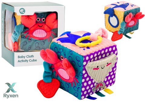Kostka Sensoryczna Morskie Zwierzęta Szeleszcząca Interaktywna Edukacyjna LEAN TOYS