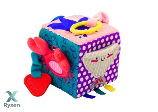 Kostka Sensoryczna Morskie Zwierzęta Szeleszcząca Interaktywna Edukacyjna LEAN TOYS