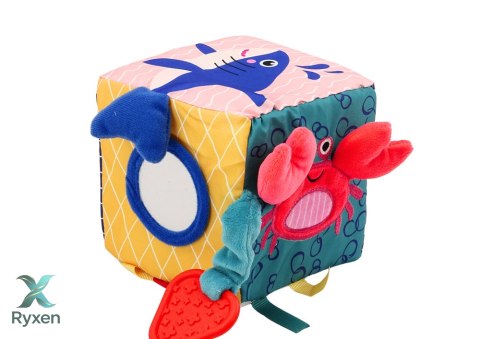 Kostka Sensoryczna Morskie Zwierzęta Szeleszcząca Interaktywna Edukacyjna LEAN TOYS