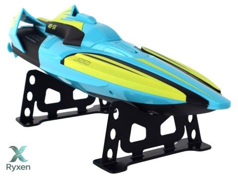 Łódź Wodna RC 2.4G Żółto-Turkusowa Wodoodporna Pilot Do Sterowania LEAN TOYS