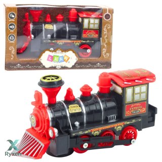 Lokomotywa Klasyczna Elektryczna Czujnik Przeszkód Światła Dźwięki LEAN TOYS