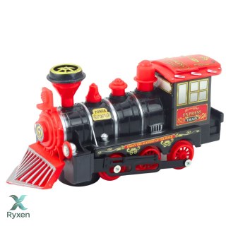 Lokomotywa Klasyczna Elektryczna Czujnik Przeszkód Światła Dźwięki LEAN TOYS