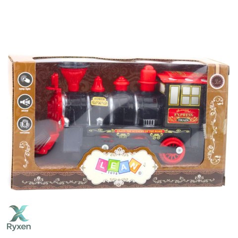 Lokomotywa Klasyczna Elektryczna Czujnik Przeszkód Światła Dźwięki LEAN TOYS