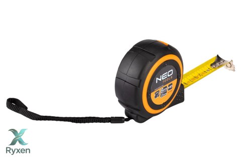Miara zwijana stalowa 8 m x 25 mm, magnes NEO TOOLS