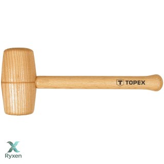 Młotek drewniany okrągły, 70 mm, trzonek drewniany TOPEX