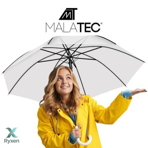 Parasolka przezroczysta biała MALATEC
