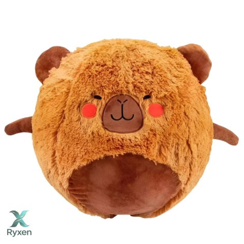Piłka Do Skakania Rosnąca Pluszowa Kapibara Brązowa Pompka 50 cm LEAN TOYS