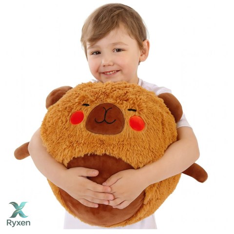 Piłka Do Skakania Rosnąca Pluszowa Kapibara Brązowa Pompka 50 cm LEAN TOYS