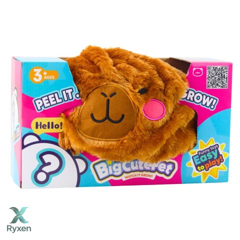 Piłka Do Skakania Rosnąca Pluszowa Kapibara Brązowa Pompka 50 cm LEAN TOYS