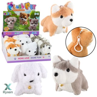 Pluszowy Piesek Z Kręcącym Ogonkiem Brelok Zawieszka LEAN TOYS