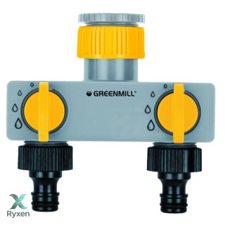 Rozdzielacz podwójny na kran 1-3/4 Greenmill GB1683C Greenmill