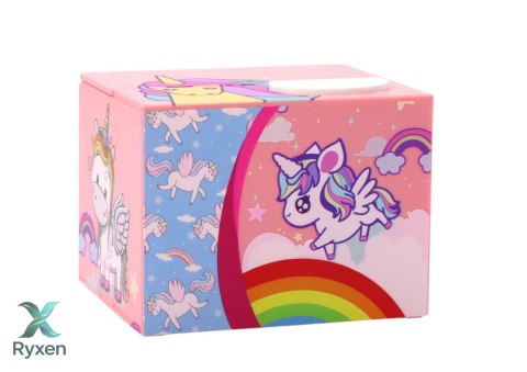 Skarbonka Jednorożec Nauka Oszczędzania Unicorn Różowy Melodia LEAN TOYS