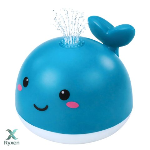 Zabawka Do Kąpieli Pryskający Wieloryb Fontanna Świecący Niebieski LEAN TOYS