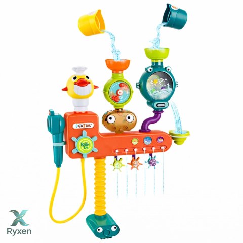 Zabawka Przelewowa Do Kąpieli Kołowrotek Kubeczki Prysznic LEAN TOYS
