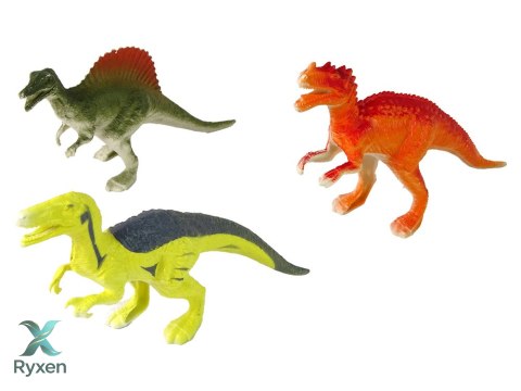 Zestaw Figurek Dinozaurów 9 sztuk Kolorowe LEAN TOYS