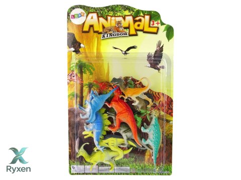 Zestaw Figurek Dinozaurów 9 sztuk Kolorowe LEAN TOYS