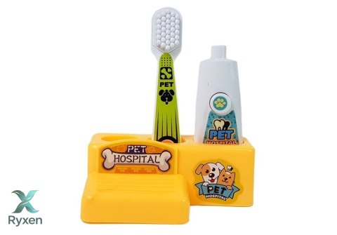 Zestaw Małego Lekarza Dentysty Pies Szczoteczka Wyciskana Pasta do Zębów Dentysta LEAN TOYS