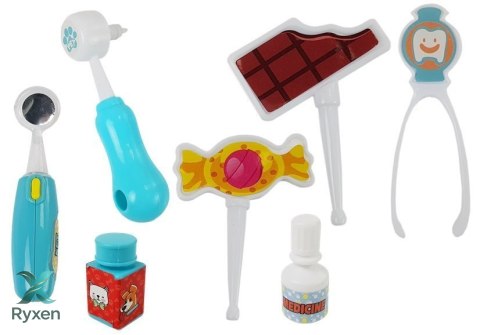 Zestaw Małego Lekarza Dentysty Pies Szczoteczka Wyciskana Pasta do Zębów Dentysta LEAN TOYS