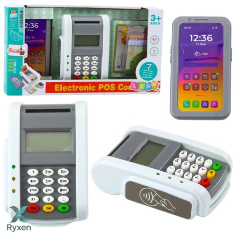 Zestaw Sklepowy Terminal Płatniczy Telefon Karta Światła Dźwięki LEAN TOYS