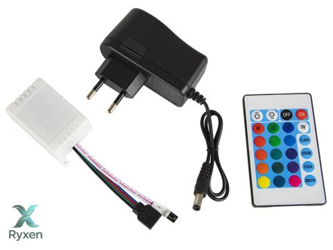 70-768# Zestaw taśm led rgb 2835 5m/300 sterownik+zasilacz taśma wodoodporna Blow