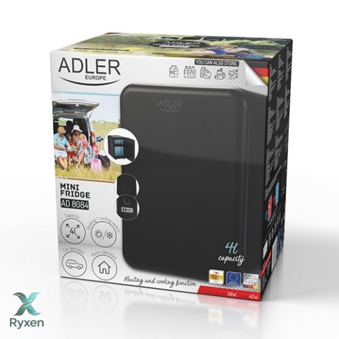AD 8084 black Mini lodówka 4l | chłodzenie i podgrzewanie | do domu i samochodu | system peltiera ADLER