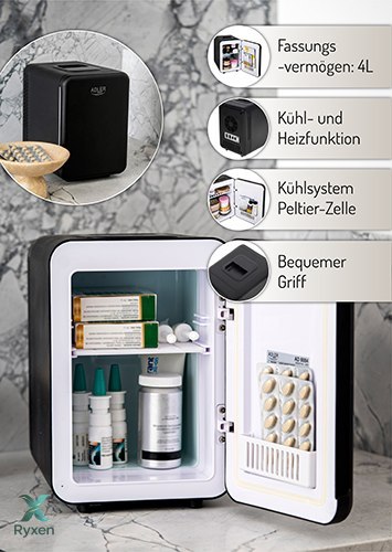 AD 8084 black Mini lodówka 4l | chłodzenie i podgrzewanie | do domu i samochodu | system peltiera ADLER