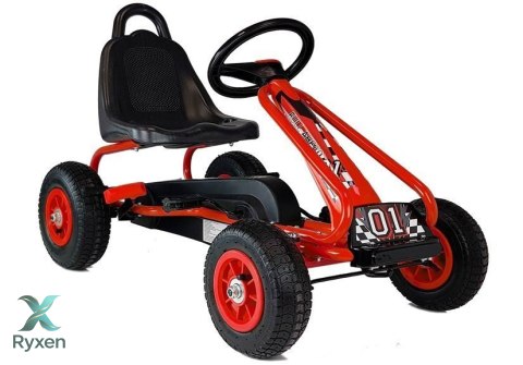 Gokart na Pedały G201 Czerwony LEAN TOYS