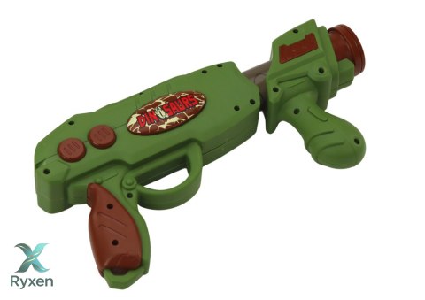 Gra Zręcznościowa Strzelanie Do Dinozaura Zielony Pistolet Kulki LEAN TOYS