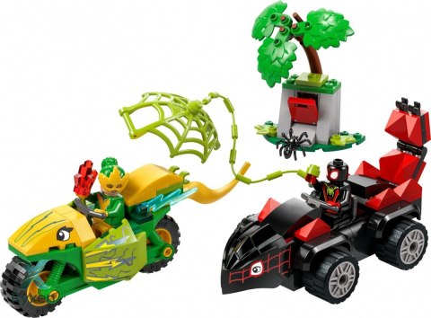 Klocki spidey 11198 pościg spina za electro w dinopojeździe LEGO