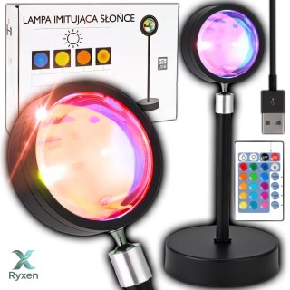 Lampa zachód słońca lampka sunset lamp projektor wschód - imitujaca słońce RTO